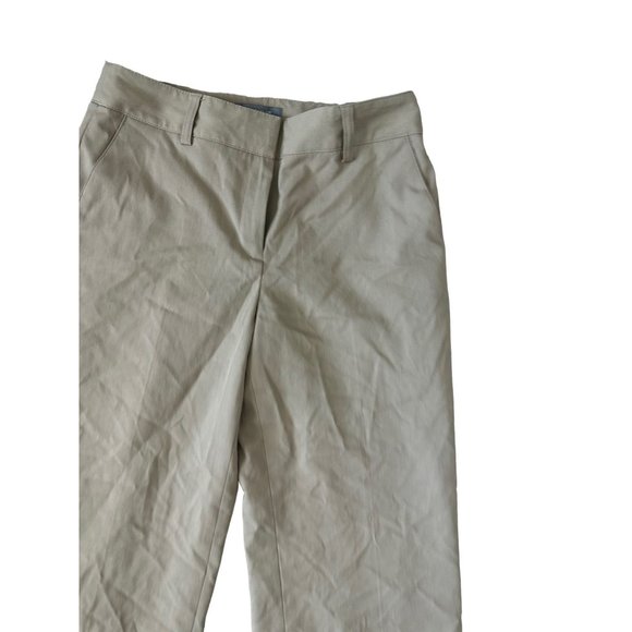ANN TAYLOR Margo Tan Cuffed Capri Pants Size 2 NEW - Picture 3 of 6